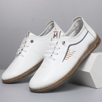 Férfi PU bőr slip-on cipő, könnyű, mindennapi divatos sneakers