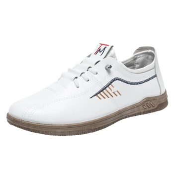 Férfi PU bőr slip-on cipő, könnyű, mindennapi divatos sneakers