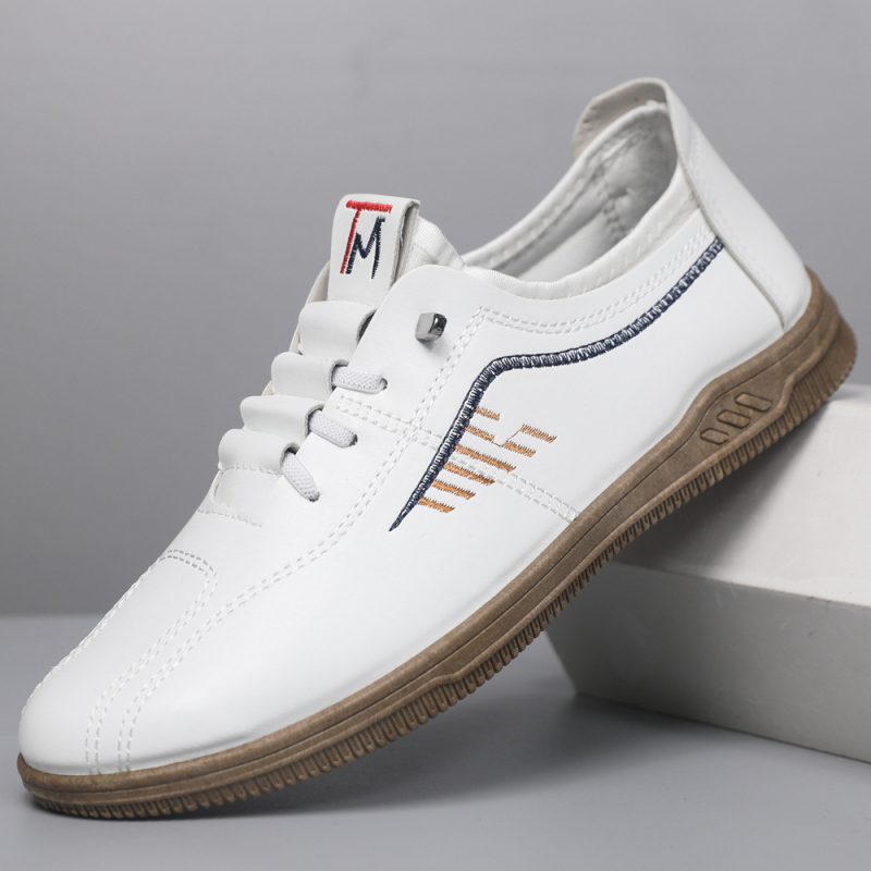 Férfi PU bőr slip-on cipő, könnyű, mindennapi divatos sneakers
