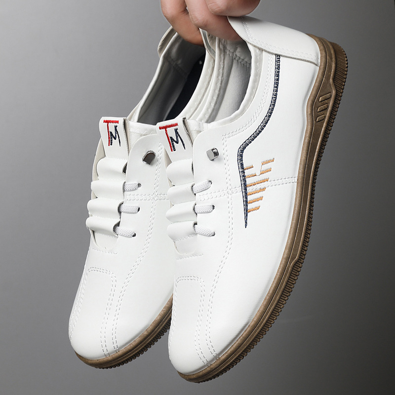 Férfi PU bőr slip-on cipő, könnyű, mindennapi divatos sneakers