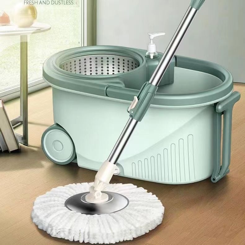 Novi model rotirajućeg mopa s kotačićima, bezkontaktno ispiranje, kanta za mop za kućnu upotrebu, automatsko okretanje za lakše čišćenje