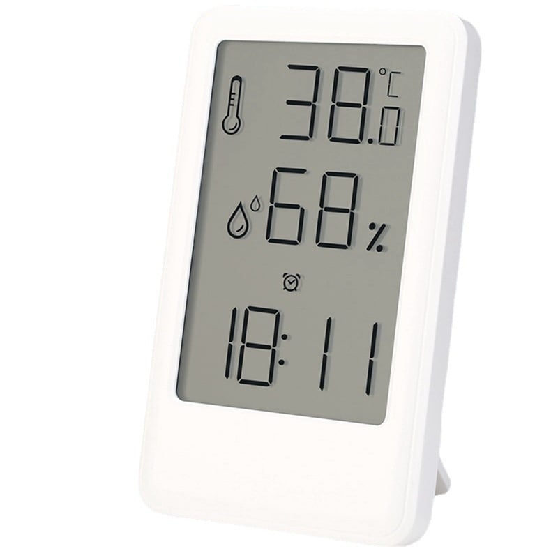 YIDA TIME 9032 Ceas cu LCD, alarmă, temperatură și umiditate, calendar – suport birou sau montaj pe perete