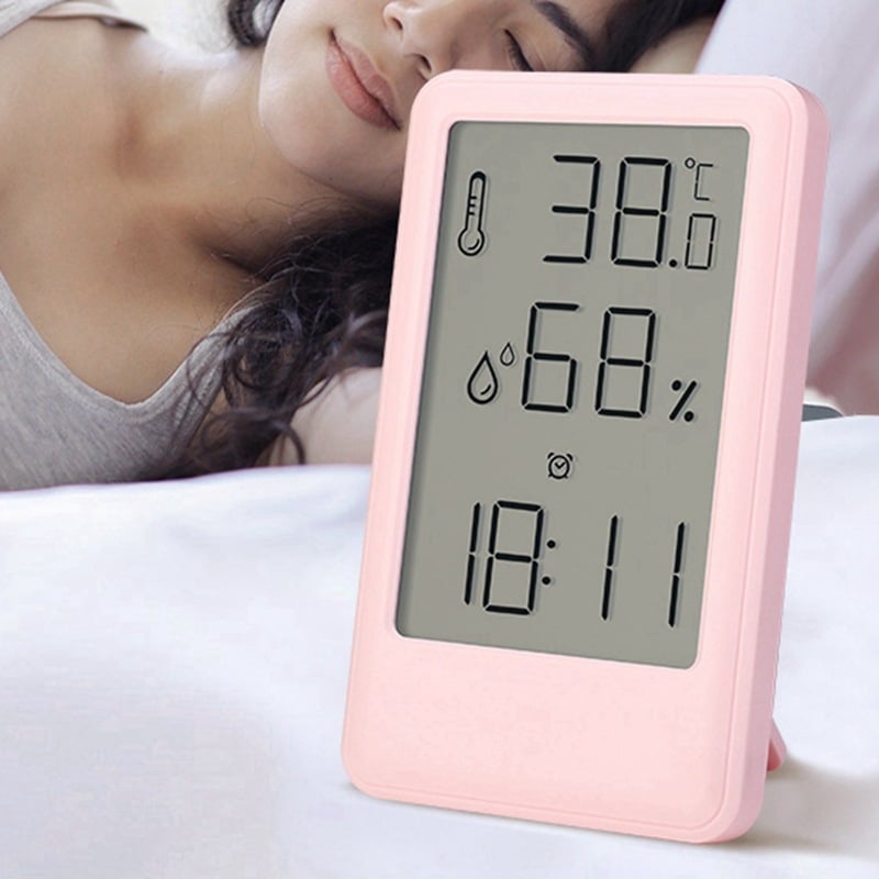 YIDA TIME 9032 Ceas cu LCD, alarmă, temperatură și umiditate, calendar – suport birou sau montaj pe perete