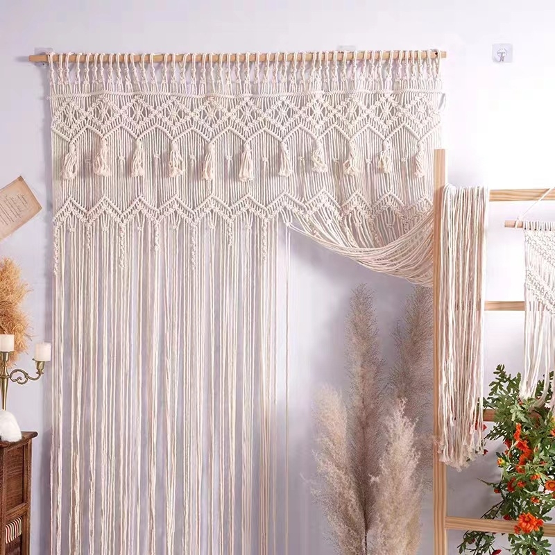 Ručno tkan zavjesa za vrata od pamuka, boemski stil, kućni dekor