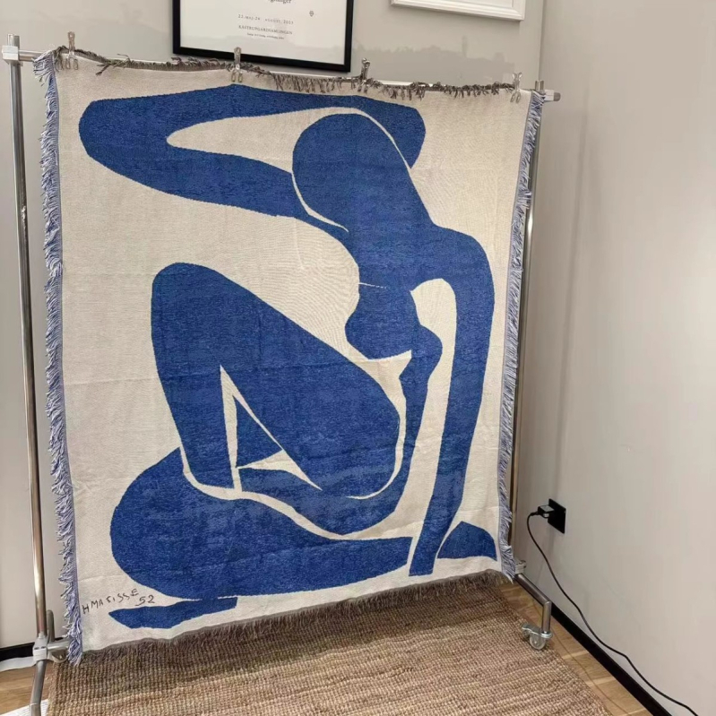 Matisse Kék esés – északi absztrakt gobelin falidísz és kanapéhuzat