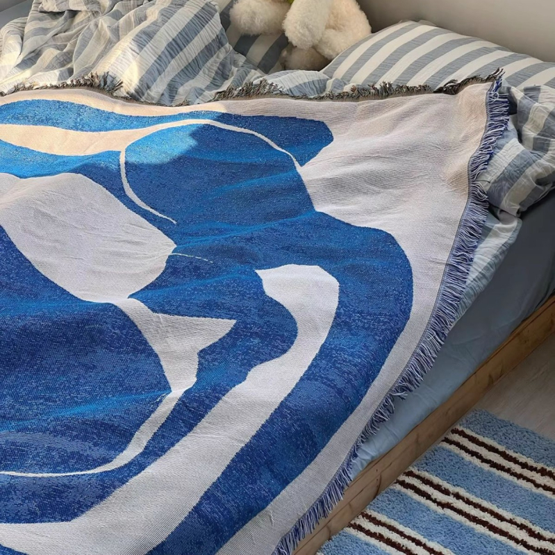 Matisse Kék esés – északi absztrakt gobelin falidísz és kanapéhuzat