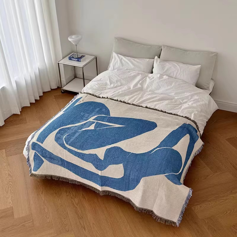 Matisse Kék esés – északi absztrakt gobelin falidísz és kanapéhuzat