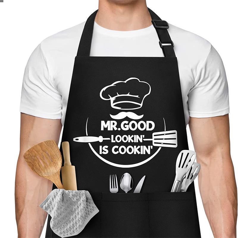 Προσαρμοσμένη ποδιά διαφήμισης με δυνατότητα εκτύπωσης κειμένου, αδιάβροχη ποδιά με λαιμό-δαχτυλίδι για οικιακή χρήση και κουζίνα