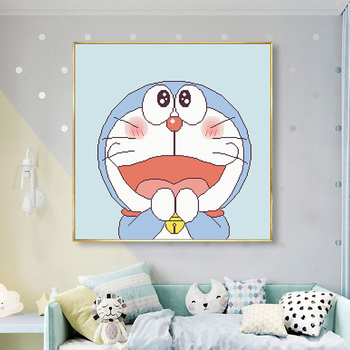 Doraemon komplet za križni bod za dnevni boravak – 11CT poliester-pamuk