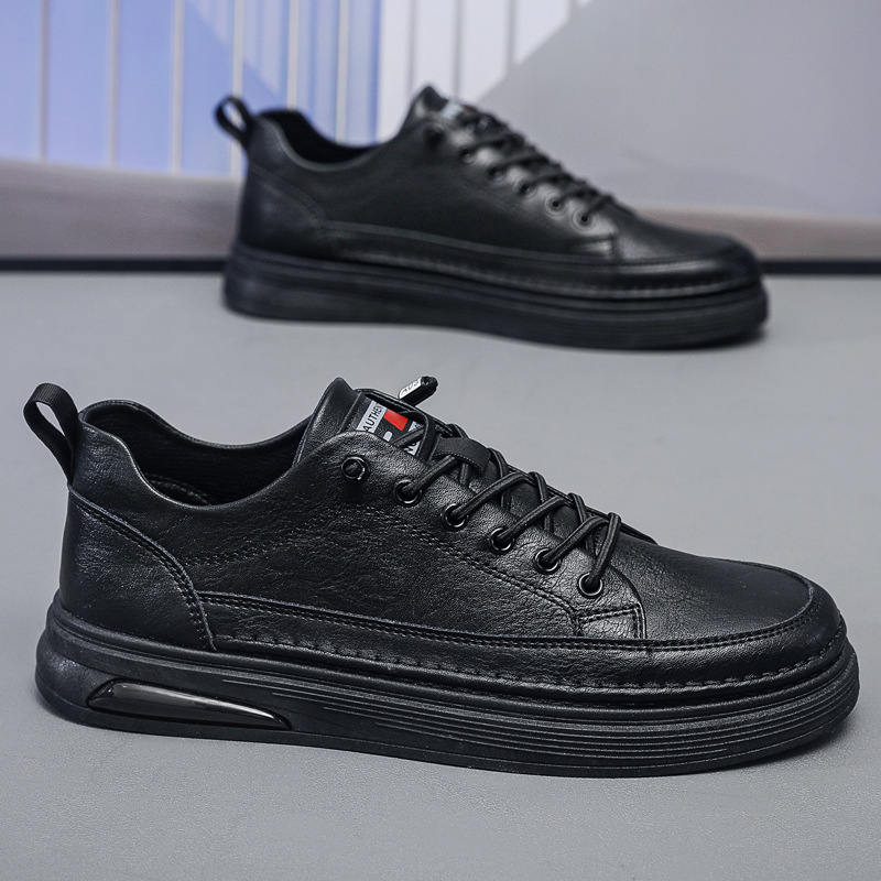 Ανδρικά loafers χωρίς κορδόνια από ανακυκλωμένο δέρμα - άνετα δερμάτινα παπούτσια για καθημερινή χρήση, με στρογγυλή μύτη, χαμηλό τακούνι, ελαφριά, για άνοιξη και φθινόπωρο