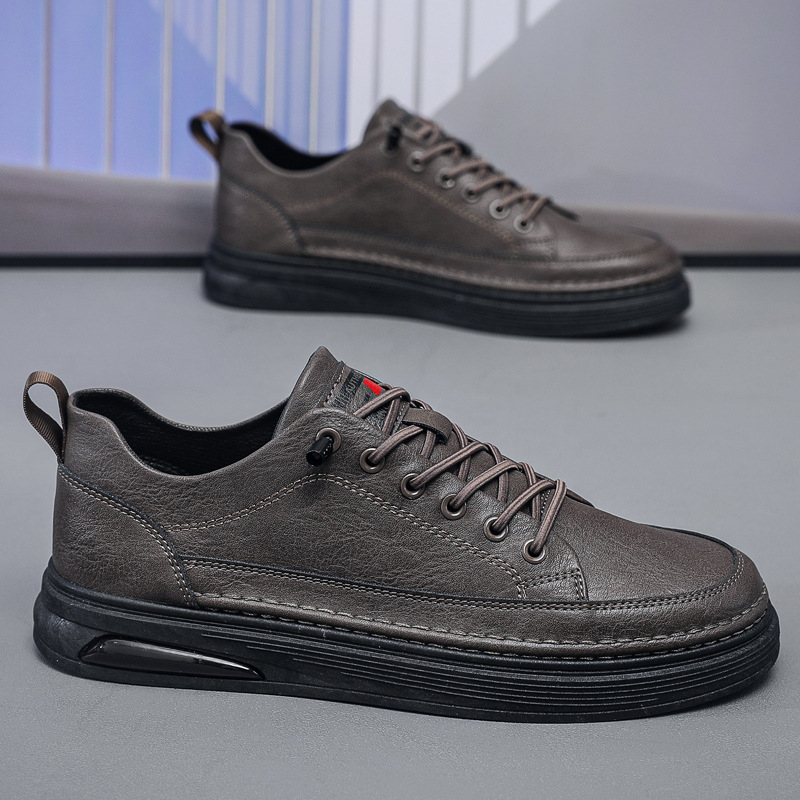 Ανδρικά loafers χωρίς κορδόνια από ανακυκλωμένο δέρμα - άνετα δερμάτινα παπούτσια για καθημερινή χρήση, με στρογγυλή μύτη, χαμηλό τακούνι, ελαφριά, για άνοιξη και φθινόπωρο