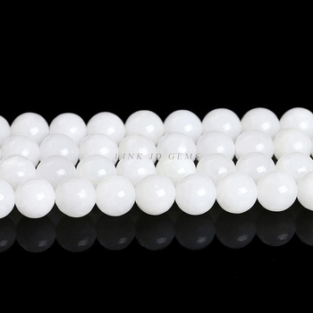 Hetianske bijele nefrit perle – labave perle za izradu nakita, DIY narukvica, 10 mm
