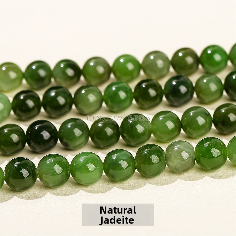 Hetianske bijele nefrit perle – labave perle za izradu nakita, DIY narukvica, 10 mm