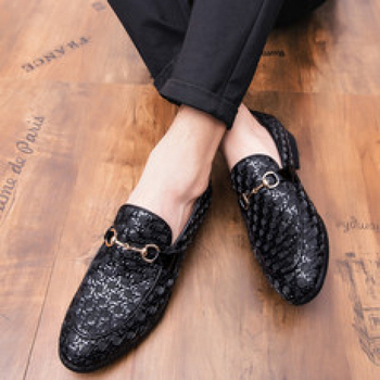 Muške kožne mokasine slip-on, velike veličine, okrugli vrh, prozračne, ljetne