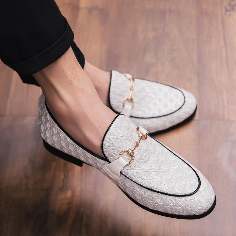 Muške kožne mokasine slip-on, velike veličine, okrugli vrh, prozračne, ljetne