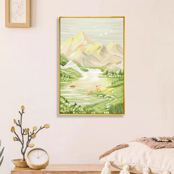 Set za križno šivanje – pejzaž za dnevni boravak, platno 11 ct