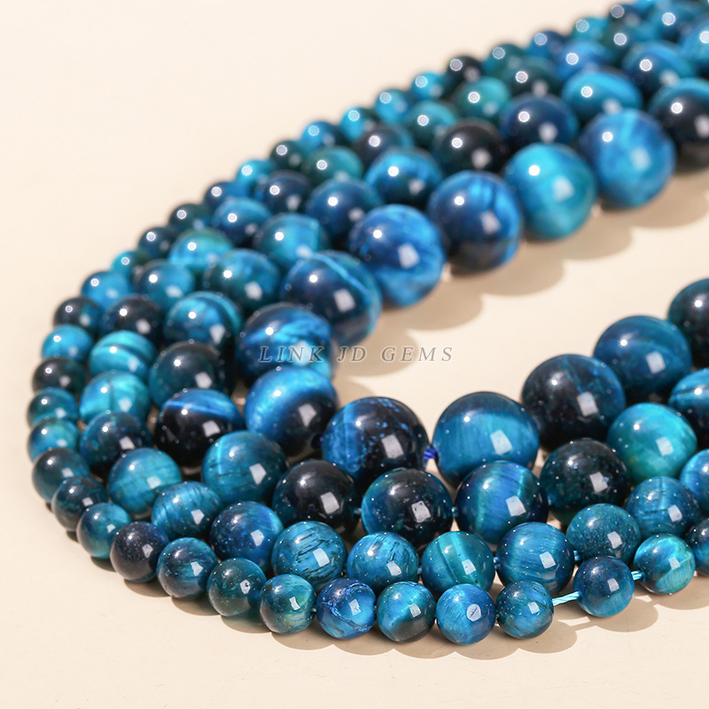 Jingde Jewelry 8mm 7A kraljevsko plavo tigrovo oko labave perle – okrugle perle za DIY nakit