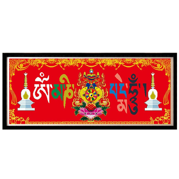 Šestznamenkova mantra 5D dijamantna slika s punim dijamantima, Srećnih osam blaga, Bijela kula, tibetanski thangka, dijamantno križno šivanje za dnevni boravak