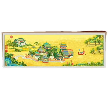 Qingming Riverside Scene Set križićno šivanje 9CT, krajolik za dnevni boravak, poznata slika, potpuno ručno šivanje