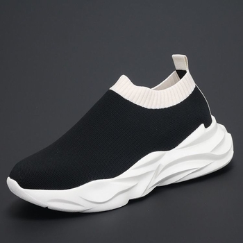 Ανδρικά sneakers από διχτυωτό ύφασμα, αναπνεύσιμα, με παχιά σόλα για αύξηση ύψους