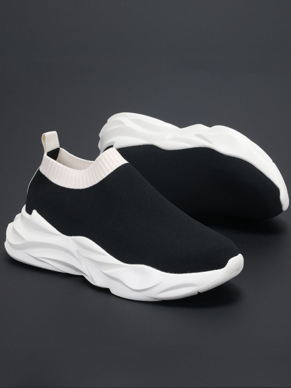 Ανδρικά sneakers από διχτυωτό ύφασμα, αναπνεύσιμα, με παχιά σόλα για αύξηση ύψους