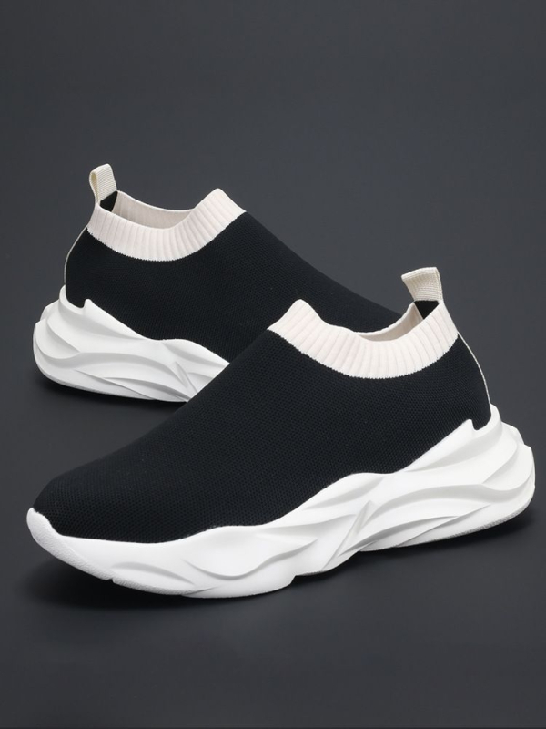 Ανδρικά sneakers από διχτυωτό ύφασμα, αναπνεύσιμα, με παχιά σόλα για αύξηση ύψους
