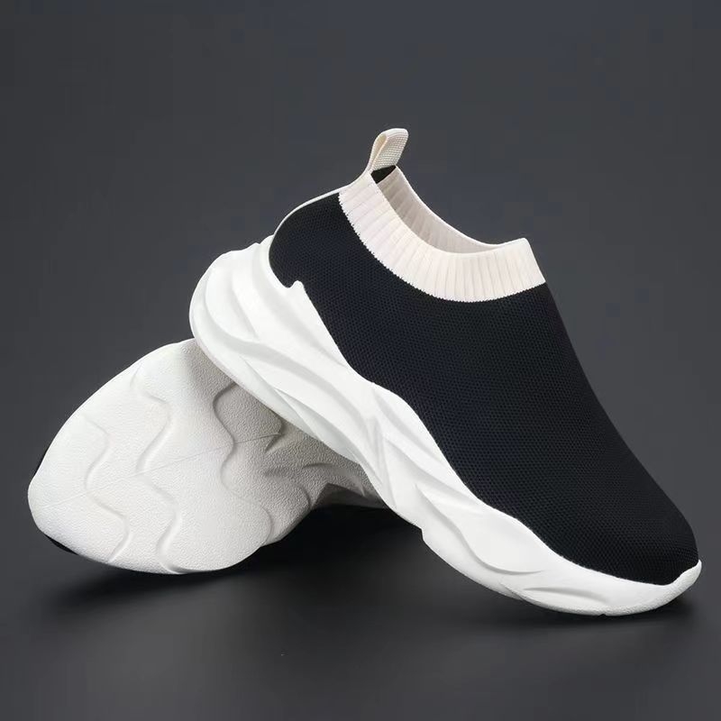 Ανδρικά sneakers από διχτυωτό ύφασμα, αναπνεύσιμα, με παχιά σόλα για αύξηση ύψους
