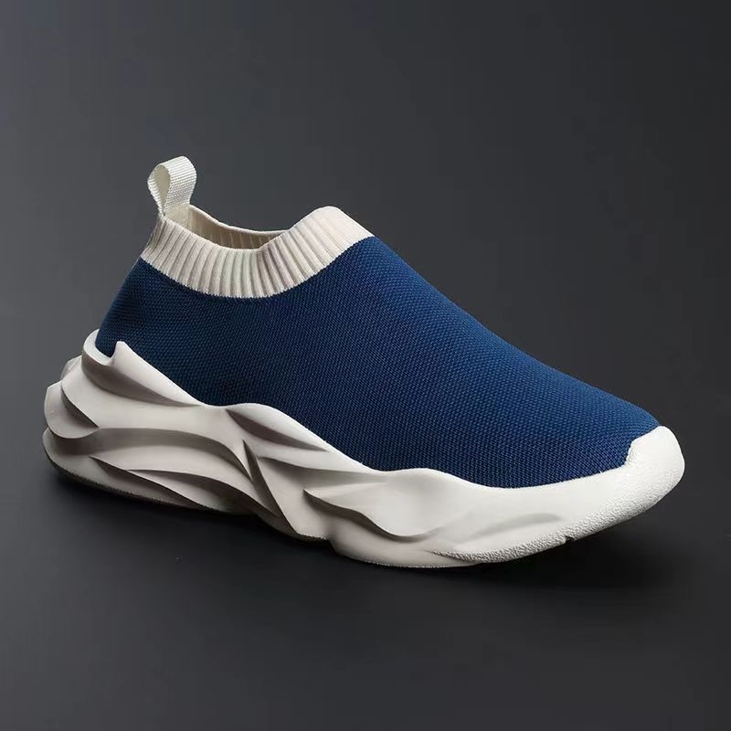 Ανδρικά sneakers από διχτυωτό ύφασμα, αναπνεύσιμα, με παχιά σόλα για αύξηση ύψους