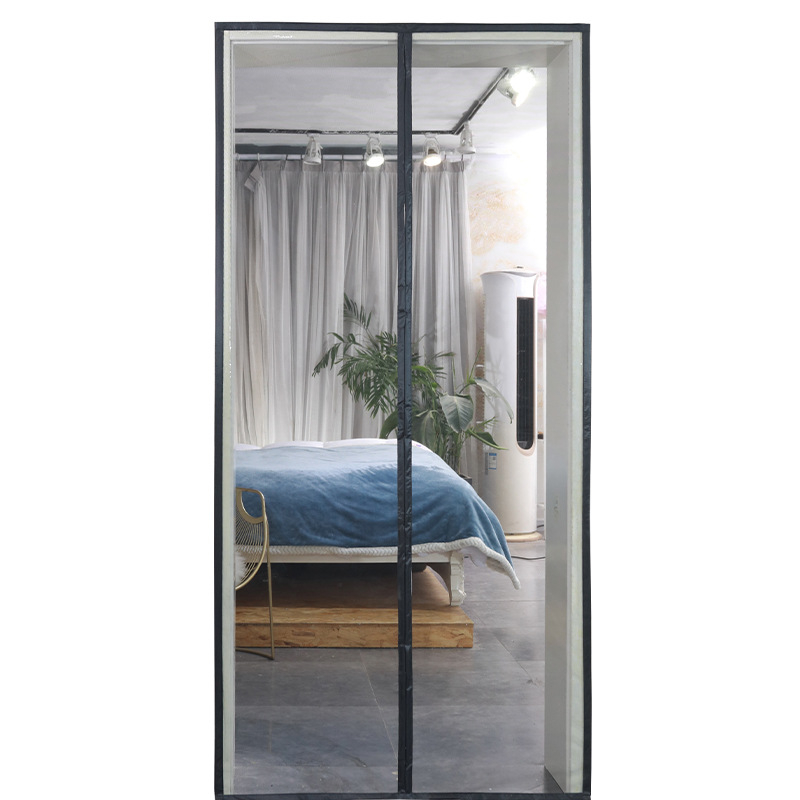 Draperie de ușă anti-țânțari cu plasă, închidere magnetică și Velcro, pentru uz casnic