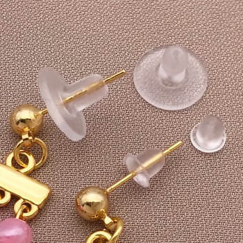 DIY nakit: dodaci za naušnice, silikonske stražnje kopče protiv ispadanja, prozirne plastične kapice