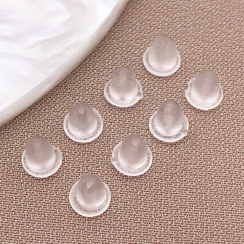 DIY nakit: dodaci za naušnice, silikonske stražnje kopče protiv ispadanja, prozirne plastične kapice