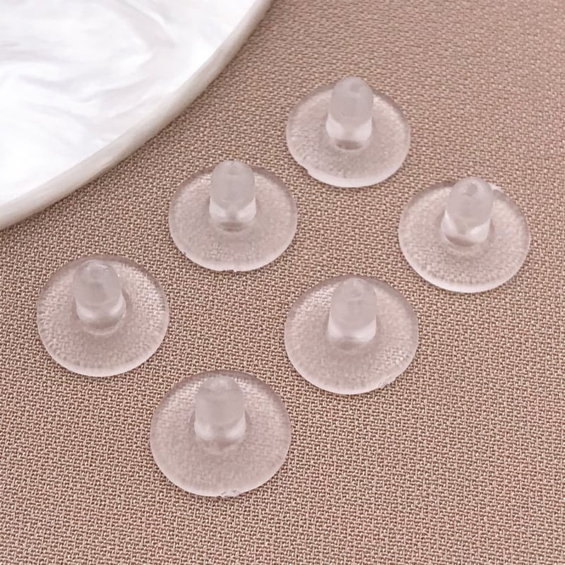 DIY nakit: dodaci za naušnice, silikonske stražnje kopče protiv ispadanja, prozirne plastične kapice