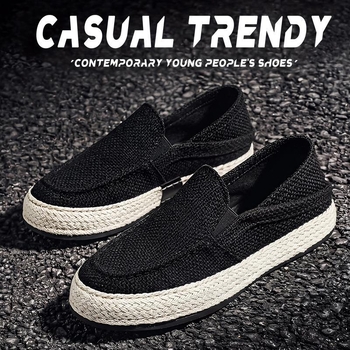 Ανδρικά παπούτσια Slip-On με διαπνεόμενο ύφασμα από δίχτυ, ελαφριά καλοκαιρινά παπούτσια, casual στυλ 2026