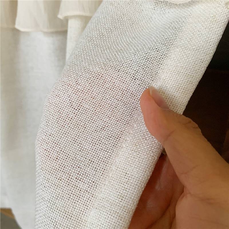Americký štýl vintage drevená skriňa so závesom z japonskej ľanovej látky, krátky záves pre skriňu, čiastočný záves, prachotesný botník a knižnica