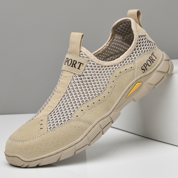 Muške ljetne prozračne slip-on tenisice s mrežastim gornjim dijelom, u Old Beijing stilu, lagana mekana potplata za šetnju i putovanja