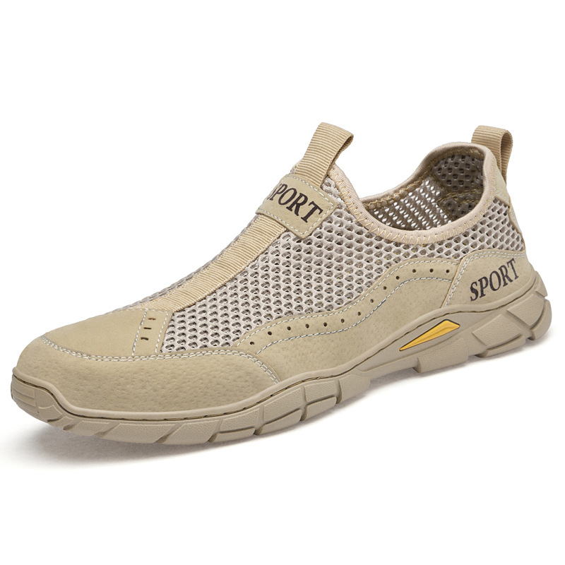 Muške ljetne prozračne slip-on tenisice s mrežastim gornjim dijelom, u Old Beijing stilu, lagana mekana potplata za šetnju i putovanja