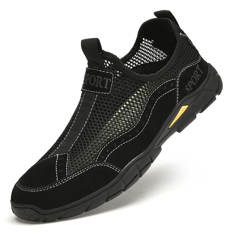 Muške ljetne prozračne slip-on tenisice s mrežastim gornjim dijelom, u Old Beijing stilu, lagana mekana potplata za šetnju i putovanja