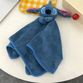Синя кърпа за ръце със Stitch, висяща, абсорбираща и удебнена, за баня и кухня.