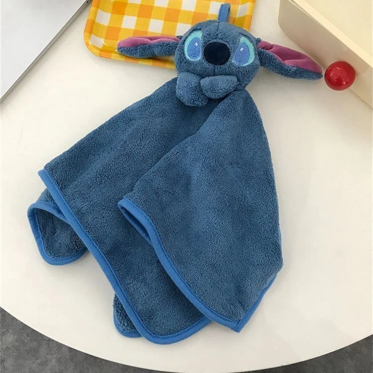 Синя кърпа за ръце със Stitch, висяща, абсорбираща и удебнена, за баня и кухня.