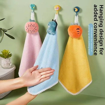 Закачваща се кърпа за ръце, абсорбираща, без власинки, кухненска и баня, симпатична кърпа за ръце