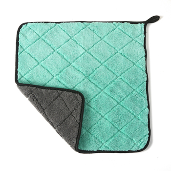 Krpa za čišćenje automobila od coral fleeca, s prešivanim mrežastim uzorkom, debela, visoka apsorpcija, bez dlačica, 40×40 cm