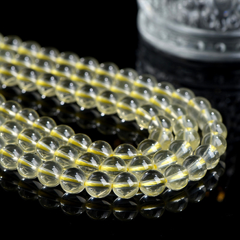 Prirodne citrin kristal perle 7A, okrugle perle, poliproizvodi za DIY nakit, veleprodaja