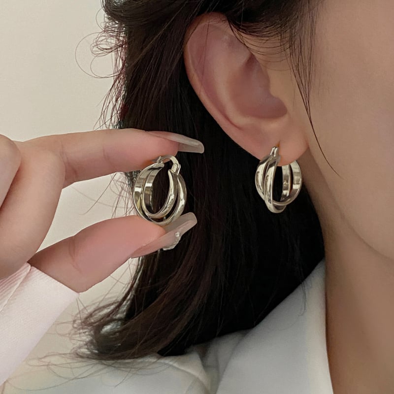 Cercei circulari în stil european și american pentru femei, designer, accesorii de modă elegante și versatile