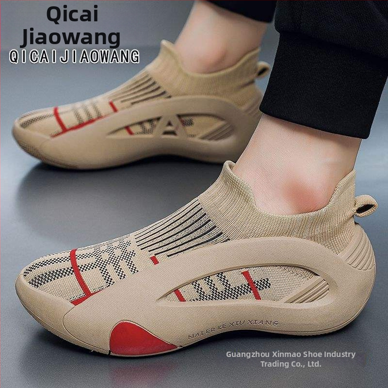 Pánske letné sieťové tenisky na slip-on, priedušné, protišmykové