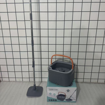 Kućni mop s dijeljenjem prljavštine, četvrtasti mop s kantom, čišćenje jednim potezom, bez dodirivanja rukama, upijajući ravni mop
