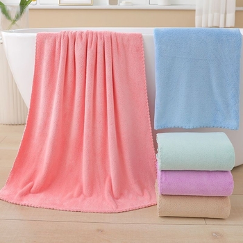 Prosop de baie și plajă din fleece coral, pentru bebeluși, copii și adulți; moale și foarte absorbant