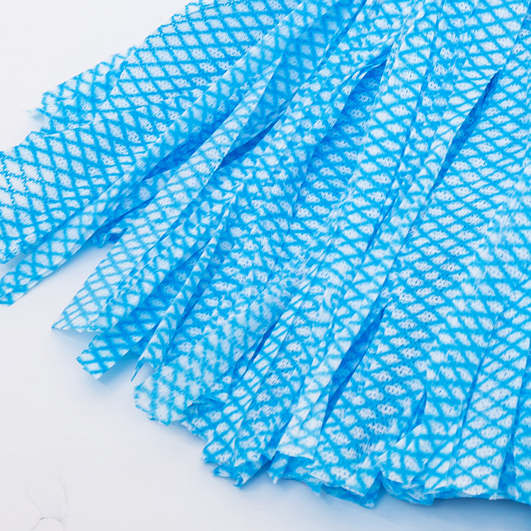 Fuya mop s plastičnom glavom i drvenom drškom, ovalna glava, spunlace tkanina, kućni absorbentni mop