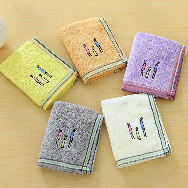 Jacquard pamučni dječji ručnik za lice, dječji ručnik s jacquard uzorkom, 32S, 50–80 g, s logom, raznih boja