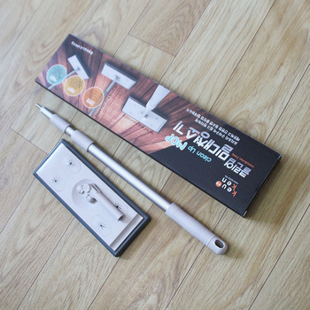 3-sekcijski teleskopski mop s elektrostatčkim uklanjanjem prašine, jednokratne papirnate krpe za uklanjanje prašine, ploski mop s ojačanim aluminijskim štapom