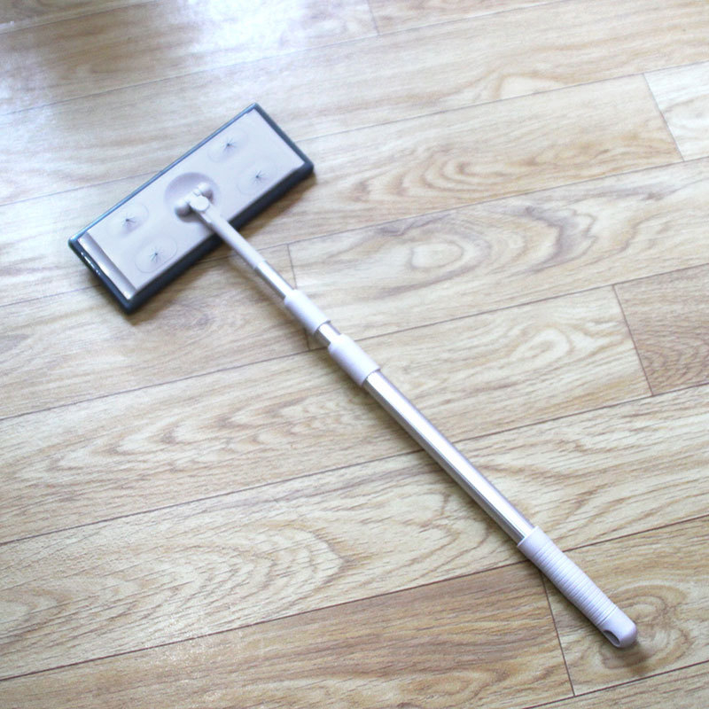 3-sekcijski teleskopski mop s elektrostatčkim uklanjanjem prašine, jednokratne papirnate krpe za uklanjanje prašine, ploski mop s ojačanim aluminijskim štapom